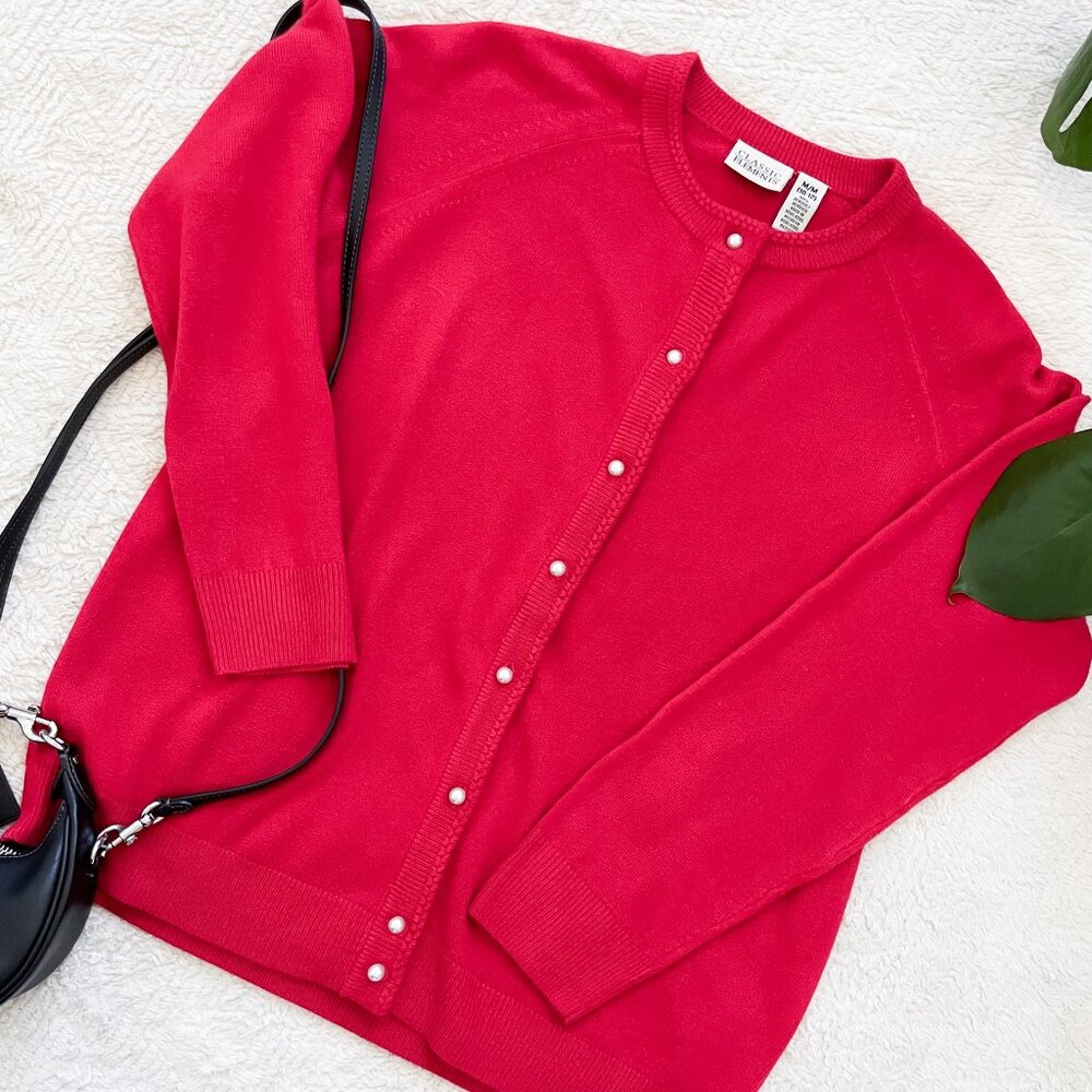 Red Cardigan - Picture 3 of 10